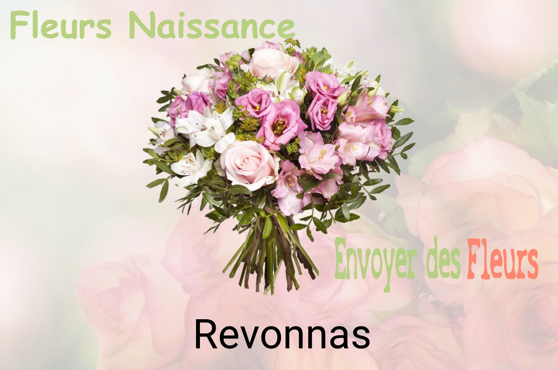 Bouquet de fleurs de naissance livré à Revonnas