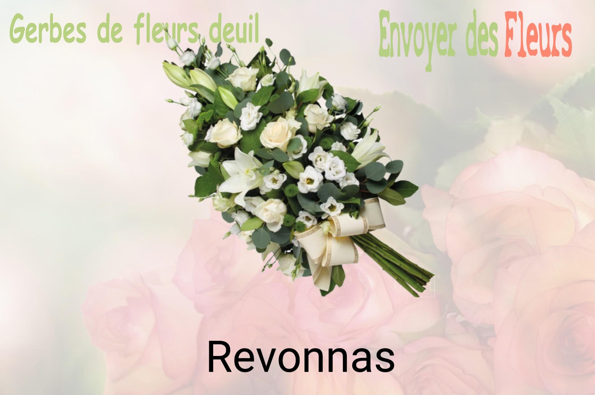 Gerbe de fleurs de deuil livrée à Revonnas